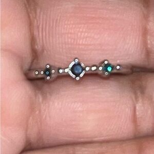 3 Blue Stone Ring